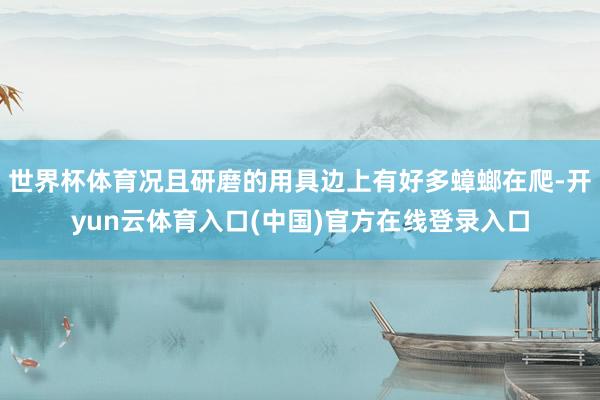 世界杯体育况且研磨的用具边上有好多蟑螂在爬-开yun云体育入口(中国)官方在线登录入口