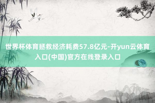 世界杯体育拯救经济耗费57.8亿元-开yun云体育入口(中国)官方在线登录入口